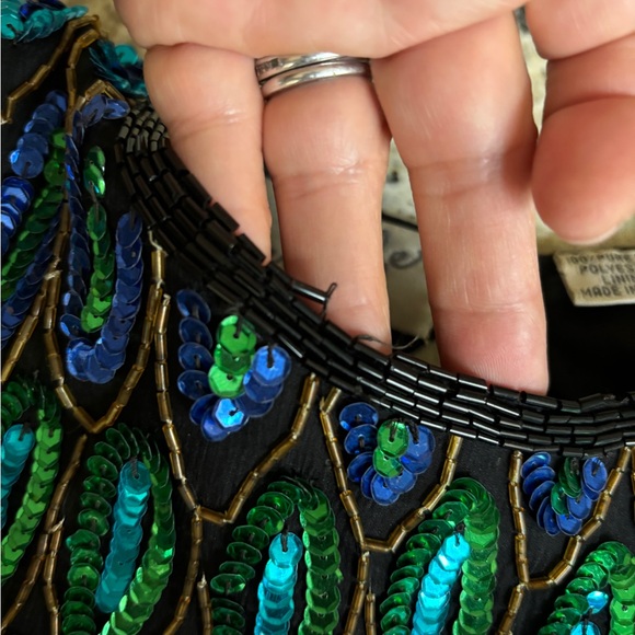 Amazing! Vintage Beaded and Sequin Silk Dress by Jennifer - Picture 8 of 17